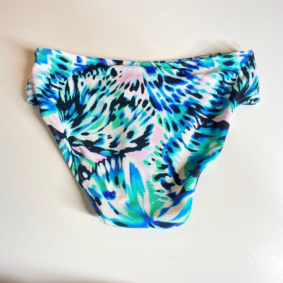 NWT High-Waist Reversible Bikini Bottoms - Tropical & Leopard Print, Size Medium - Picture 6 of 10